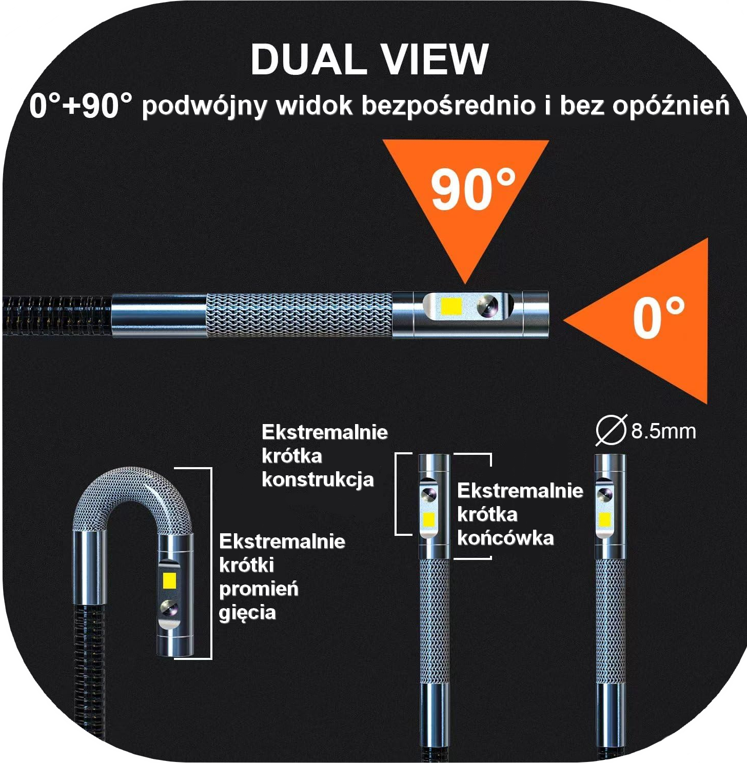 Wideoendoskop przemysłowy wałek MC-4W